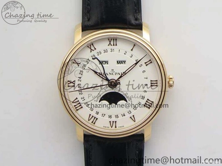 0519 Villeret 6669 RG HG 1:1 Best Edition White Dial On Leather Strap V UrbanStyle 8096
